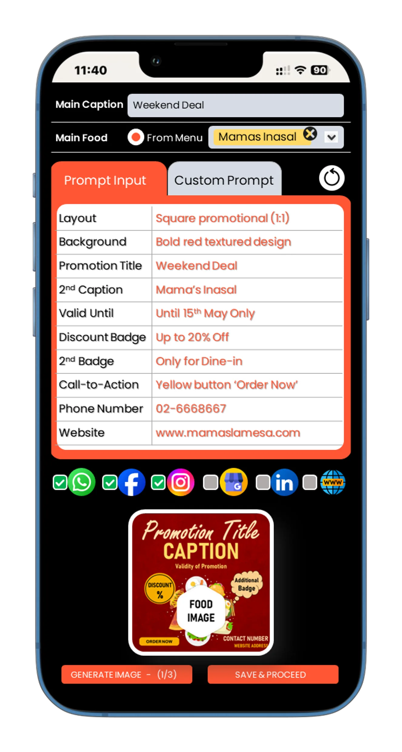 BrixPOS Brixsocial mobile ui screen